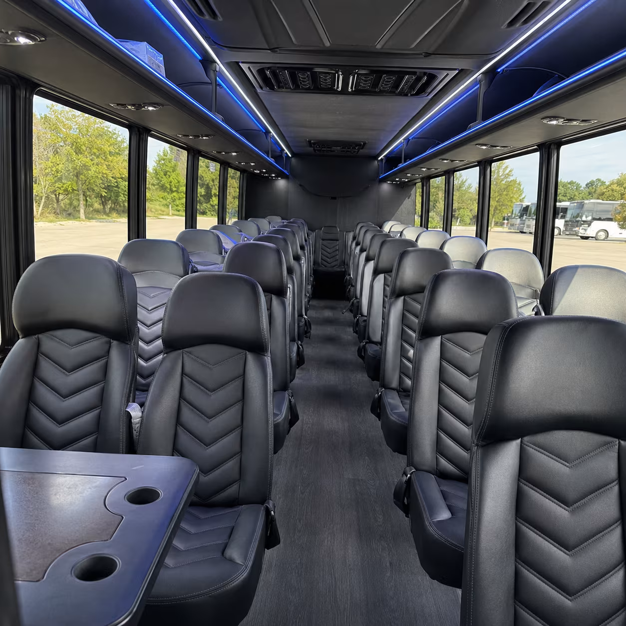 chandler 28 passenger minibus inside