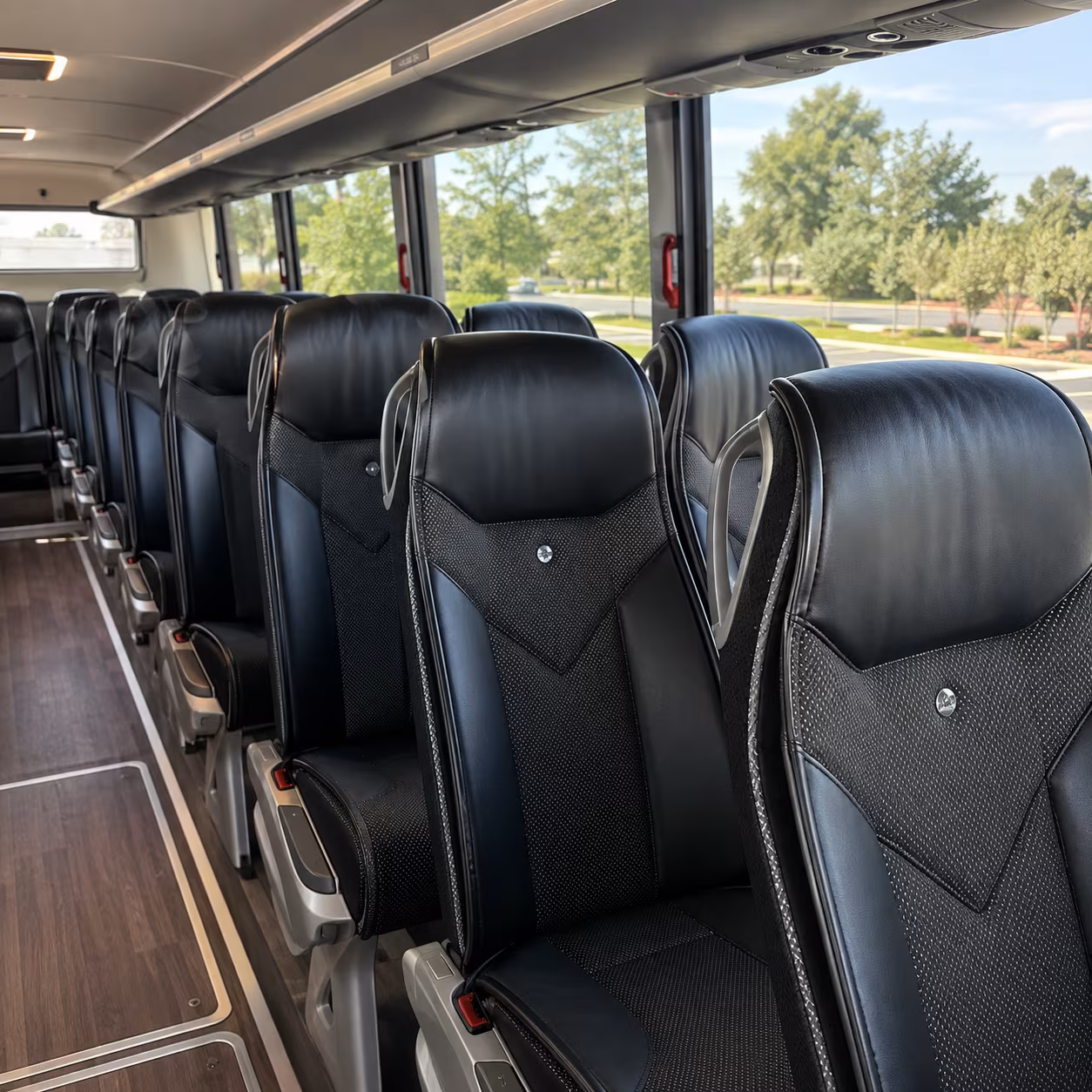 chandler 45 passenger charter bus interior