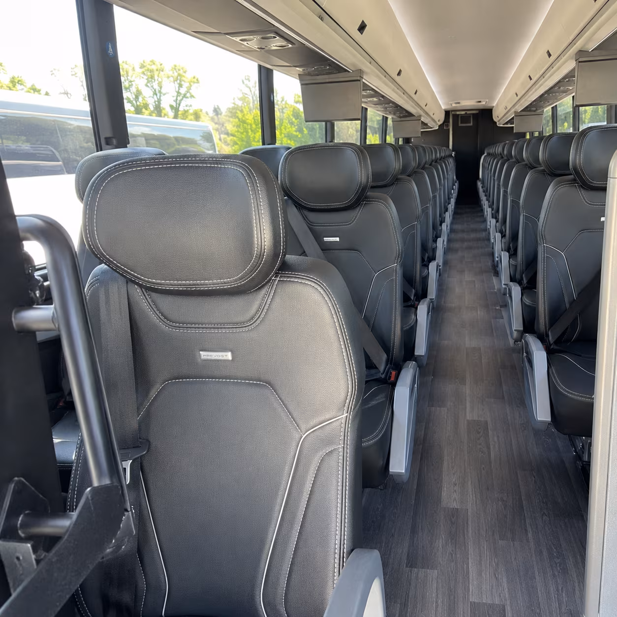 chandler 47 passenger charter bus interior