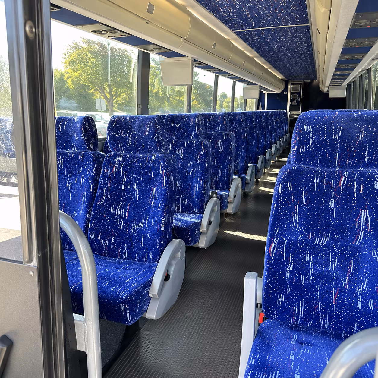chandler 50 passenger charter bus inside