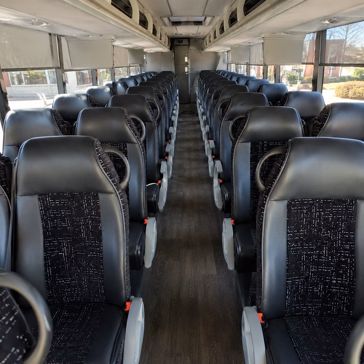 chandler 54 passenger charter bus inside