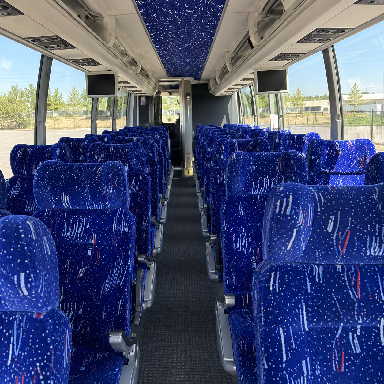 chandler 54 passenger charter bus interior