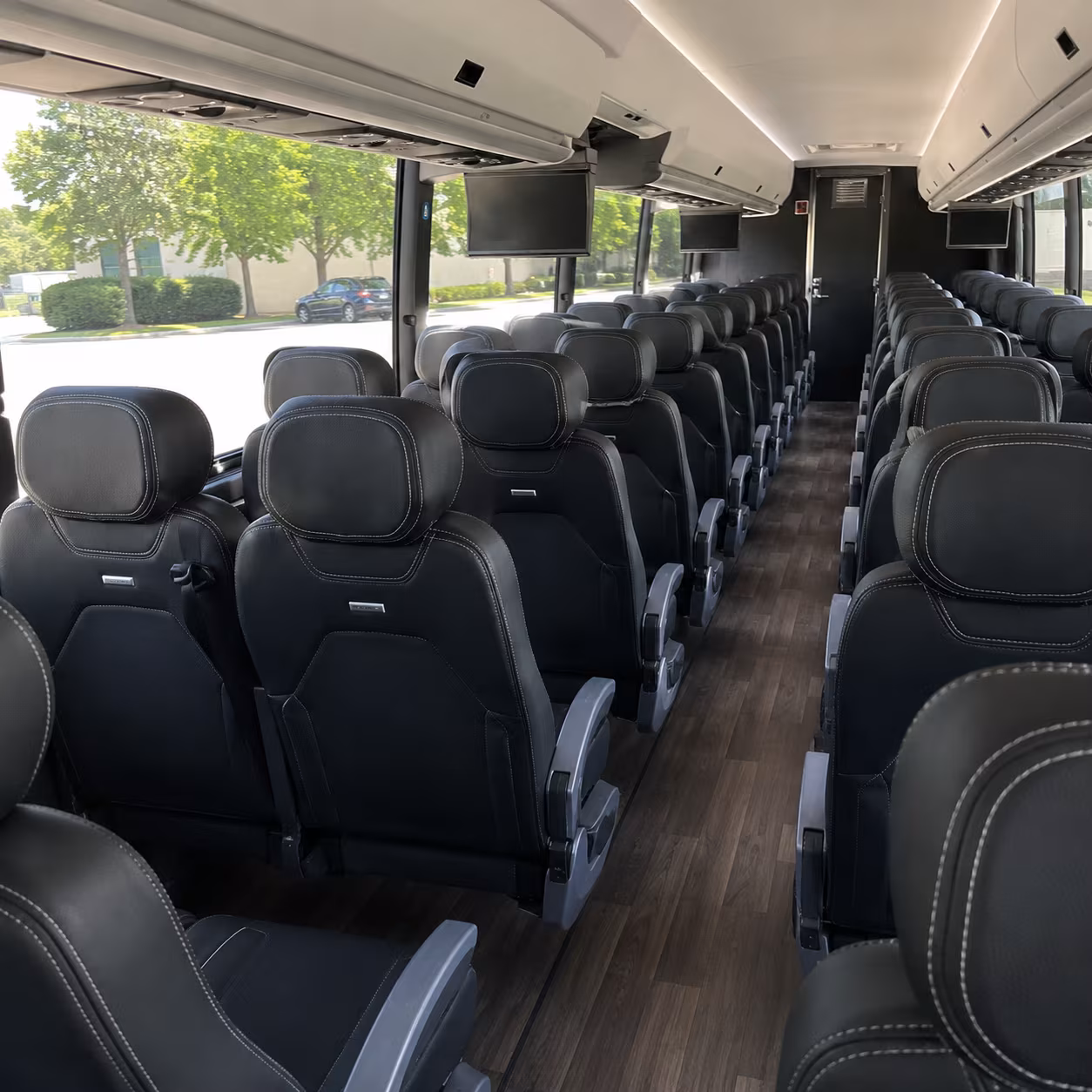 chandler 56 passenger charter bus interior